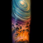 Фото тату про космос 20.07.2021 №264 - space tattoo - tatufoto.com