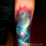 Фото тату про космос 20.07.2021 №300 - space tattoo - tatufoto.com