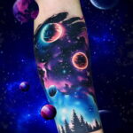 Фото тату про космос 20.07.2021 №341 - space tattoo - tatufoto.com