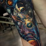 Фото тату про космос 20.07.2021 №346 - space tattoo - tatufoto.com
