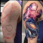 Фото тату про космос 20.07.2021 №356 - space tattoo - tatufoto.com