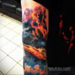 Фото тату про космос 20.07.2021 №375 - space tattoo - tatufoto.com