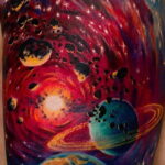 Фото тату про космос 20.07.2021 №389 - space tattoo - tatufoto.com