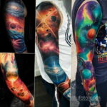 Фото тату про космос 20.07.2021 №394 - space tattoo - tatufoto.com