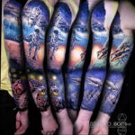 Фото тату про космос 20.07.2021 №398 - space tattoo - tatufoto.com