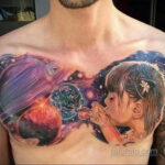 Фото тату про космос 20.07.2021 №404 - space tattoo - tatufoto.com