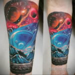 Фото тату про космос 20.07.2021 №414 - space tattoo - tatufoto.com
