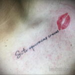 Фото тату с поцелуем 05.07.2021 №031 - tattoo kiss - tatufoto.com
