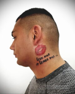 Фото тату с поцелуем 05.07.2021 №063 - tattoo kiss - tatufoto.com