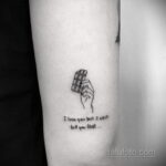 Фото тату с шоколадом 06.07.2021 №021 - tattoo chocolate - tatufoto.com