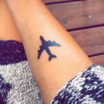 Фото тату самолет 06.07.2021 №007 - airplane tattoo - tatufoto.com