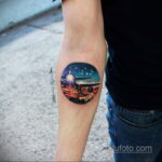 Фото тату самолет 06.07.2021 №008 - airplane tattoo - tatufoto.com