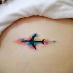 Фото тату самолет 06.07.2021 №015 - airplane tattoo - tatufoto.com