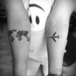 Фото тату самолет 06.07.2021 №027 - airplane tattoo - tatufoto.com
