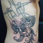 Фото тату самолет 06.07.2021 №030 - airplane tattoo - tatufoto.com