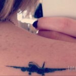 Фото тату самолет 06.07.2021 №053 - airplane tattoo - tatufoto.com
