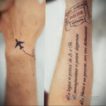 Фото тату самолет 06.07.2021 №057 - airplane tattoo - tatufoto.com