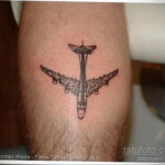 Фото тату самолет 06.07.2021 №059 - airplane tattoo - tatufoto.com