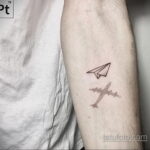 Фото тату самолет 06.07.2021 №075 - airplane tattoo - tatufoto.com