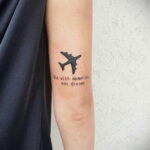 Фото тату самолет 06.07.2021 №080 - airplane tattoo - tatufoto.com