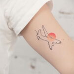 Фото тату самолет 06.07.2021 №093 - airplane tattoo - tatufoto.com