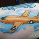 Фото тату самолет 06.07.2021 №162 - airplane tattoo - tatufoto.com