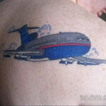 Фото тату самолет 06.07.2021 №202 - airplane tattoo - tatufoto.com