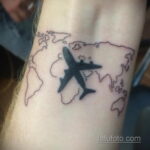Фото тату самолет 06.07.2021 №225 - airplane tattoo - tatufoto.com
