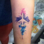 Фото тату самолет 06.07.2021 №231 - airplane tattoo - tatufoto.com