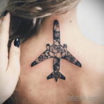 Фото тату самолет 06.07.2021 №232 - airplane tattoo - tatufoto.com