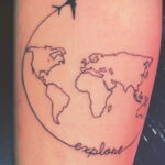 Фото тату самолет 06.07.2021 №235 - airplane tattoo - tatufoto.com