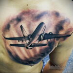 Фото тату самолет 06.07.2021 №250 - airplane tattoo - tatufoto.com
