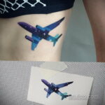 Фото тату самолет 06.07.2021 №251 - airplane tattoo - tatufoto.com