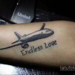 Фото тату самолет 06.07.2021 №268 - airplane tattoo - tatufoto.com