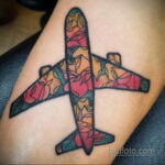 Фото тату самолет 06.07.2021 №287 - airplane tattoo - tatufoto.com