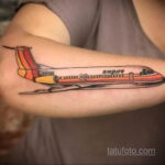 Фото тату самолет 06.07.2021 №300 - airplane tattoo - tatufoto.com