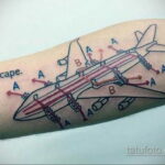 Фото тату самолет 06.07.2021 №313 - airplane tattoo - tatufoto.com