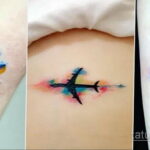 Фото тату самолет 06.07.2021 №319 - airplane tattoo - tatufoto.com
