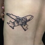 Фото тату самолет 06.07.2021 №320 - airplane tattoo - tatufoto.com