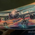 Фото тату самолет 06.07.2021 №321 - airplane tattoo - tatufoto.com