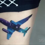 Фото тату самолет 06.07.2021 №345 - airplane tattoo - tatufoto.com