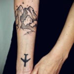 Фото тату самолет 06.07.2021 №349 - airplane tattoo - tatufoto.com