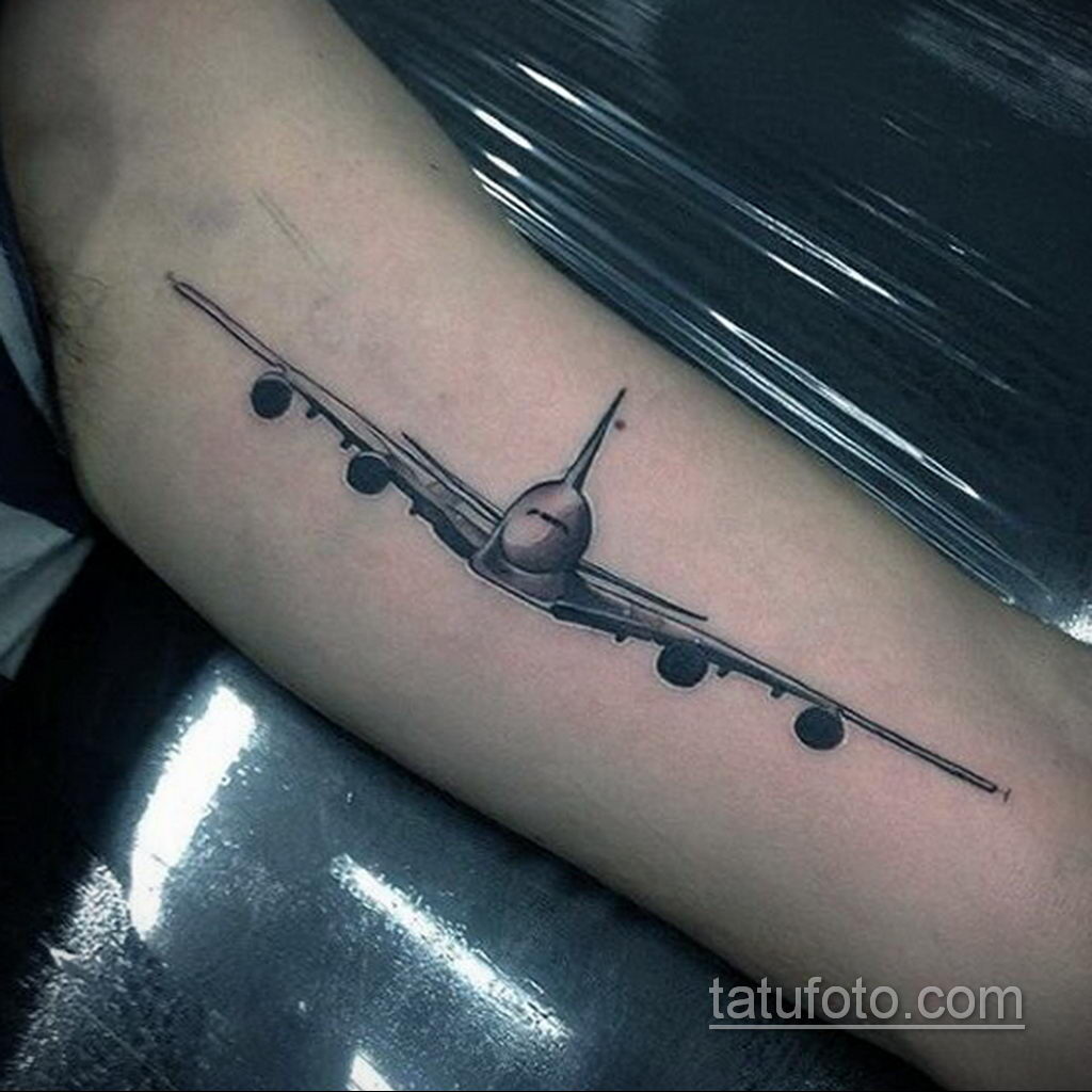 Фото тату самолет 06.07.2021 №394 - airplane tattoo - tatufoto.com