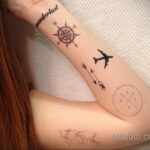 Фото тату самолет 06.07.2021 №398 - airplane tattoo - tatufoto.com