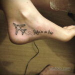 Фото тату самолет 06.07.2021 №417 - airplane tattoo - tatufoto.com