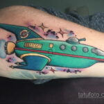 Фото тату самолет 06.07.2021 №441 - airplane tattoo - tatufoto.com
