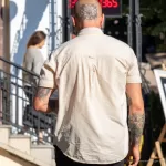 Тату цветок (мандала) на голове (затылке) мужчины - Уличная тату (street tattoo) № 14–210821 2