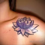 Фото женской тату лотос 07.08.2021 №054 - female tattoo lotus - tatufoto.com