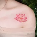 Фото мини тату лотос 07.08.2021 №066 - mini lotus tattoo - tatufoto.com