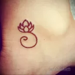 Фото мини тату лотос 07.08.2021 №070 - mini lotus tattoo - tatufoto.com
